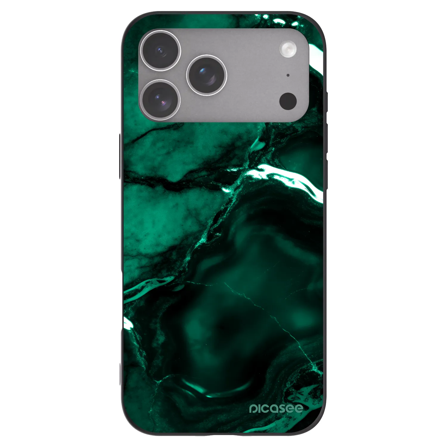 Picasee crna silikonska maskica za Apple iPhone 18 Pro Max - Dark emerald
