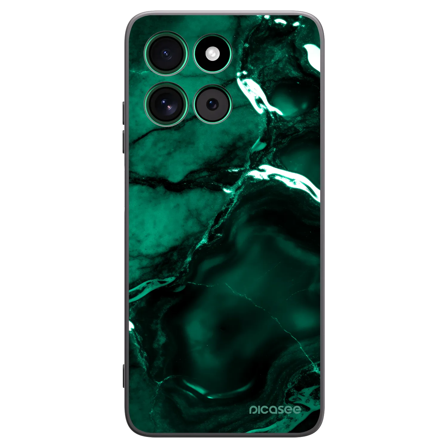 Picasee crna silikonska maskica za Motorola Moto G57 Power - Dark emerald