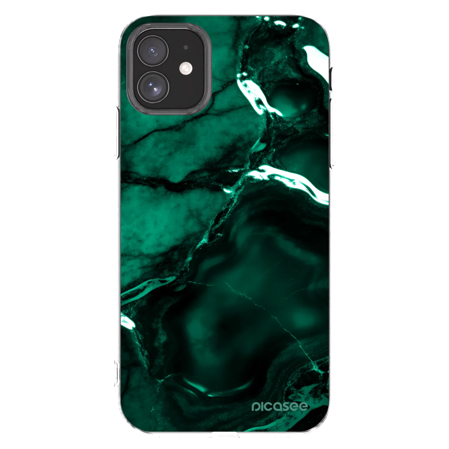 Picasee silikonska prozirna maskica za Apple iPhone 11 - Dark emerald
