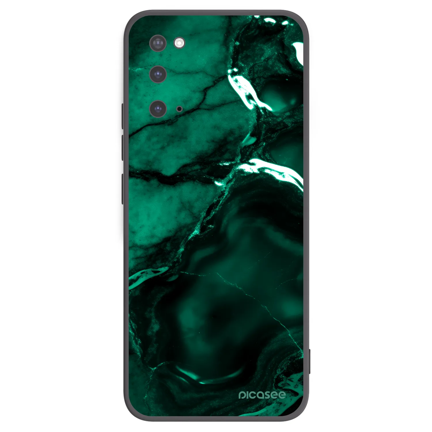 Picasee crna silikonska maskica za Samsung Galaxy S20 G980F - Dark emerald