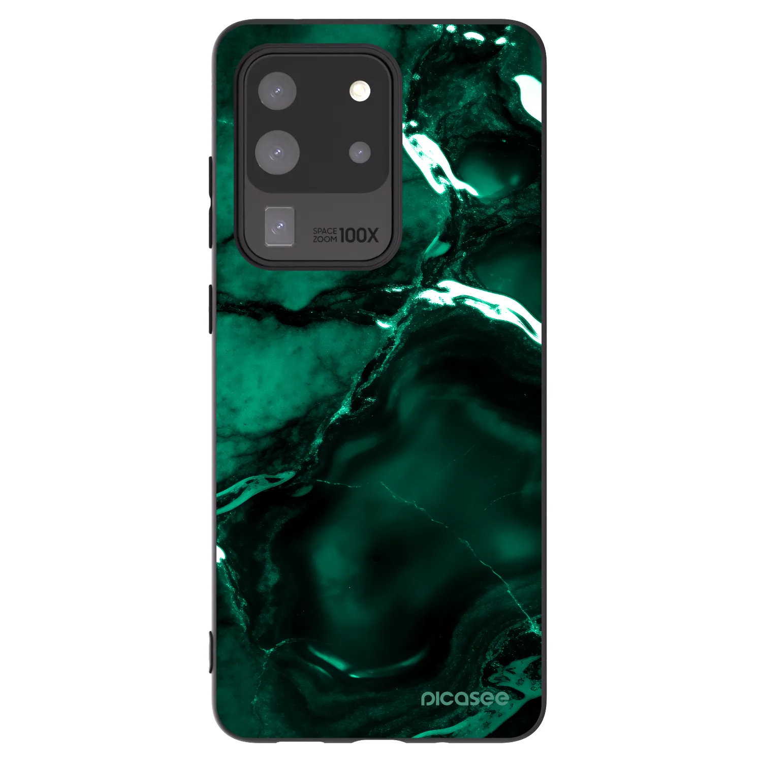 Picasee crna silikonska maskica za Samsung Galaxy S20 Ultra 5G G988F - Dark emerald