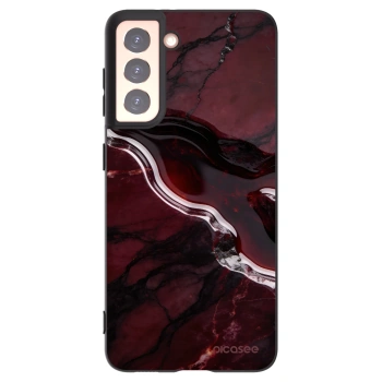 Picasee crna silikonska maskica za Samsung Galaxy S21 5G G991B - Cherry stone