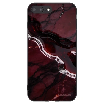 Picasee crna silikonska maskica za Apple iPhone 7 Plus - Cherry stone