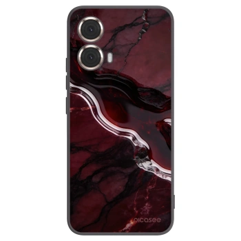 Picasee crna silikonska maskica za Motorola Moto G85 - Cherry stone