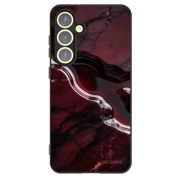 Picasee crna silikonska maskica za Samsung Galaxy S24 FE S721B - Cherry stone