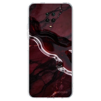 Picasee silikonska prozirna maskica za Xiaomi Redmi Note 9 Pro - Cherry stone