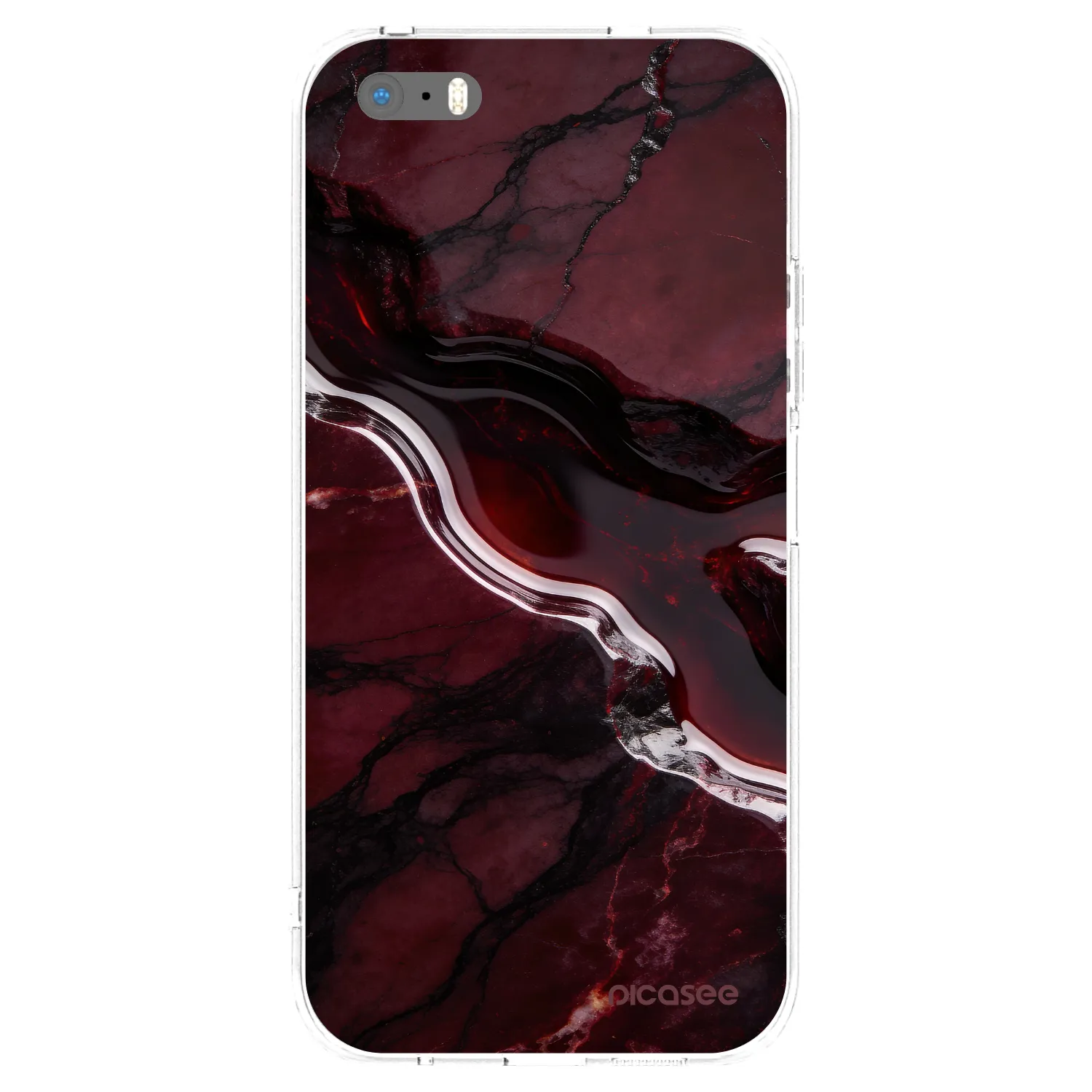 Picasee silikonska prozirna maskica za Apple iPhone 5/5S/SE - Cherry stone