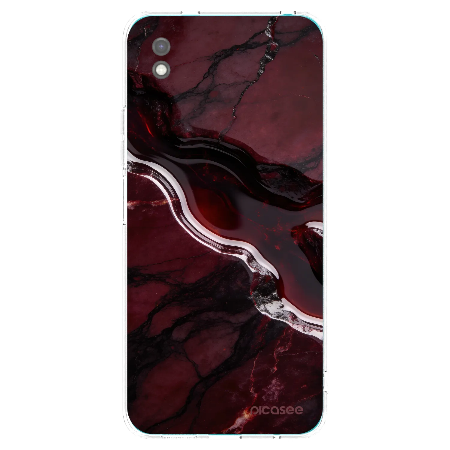 Picasee crna silikonska maskica za Xiaomi Redmi 9A - Cherry stone