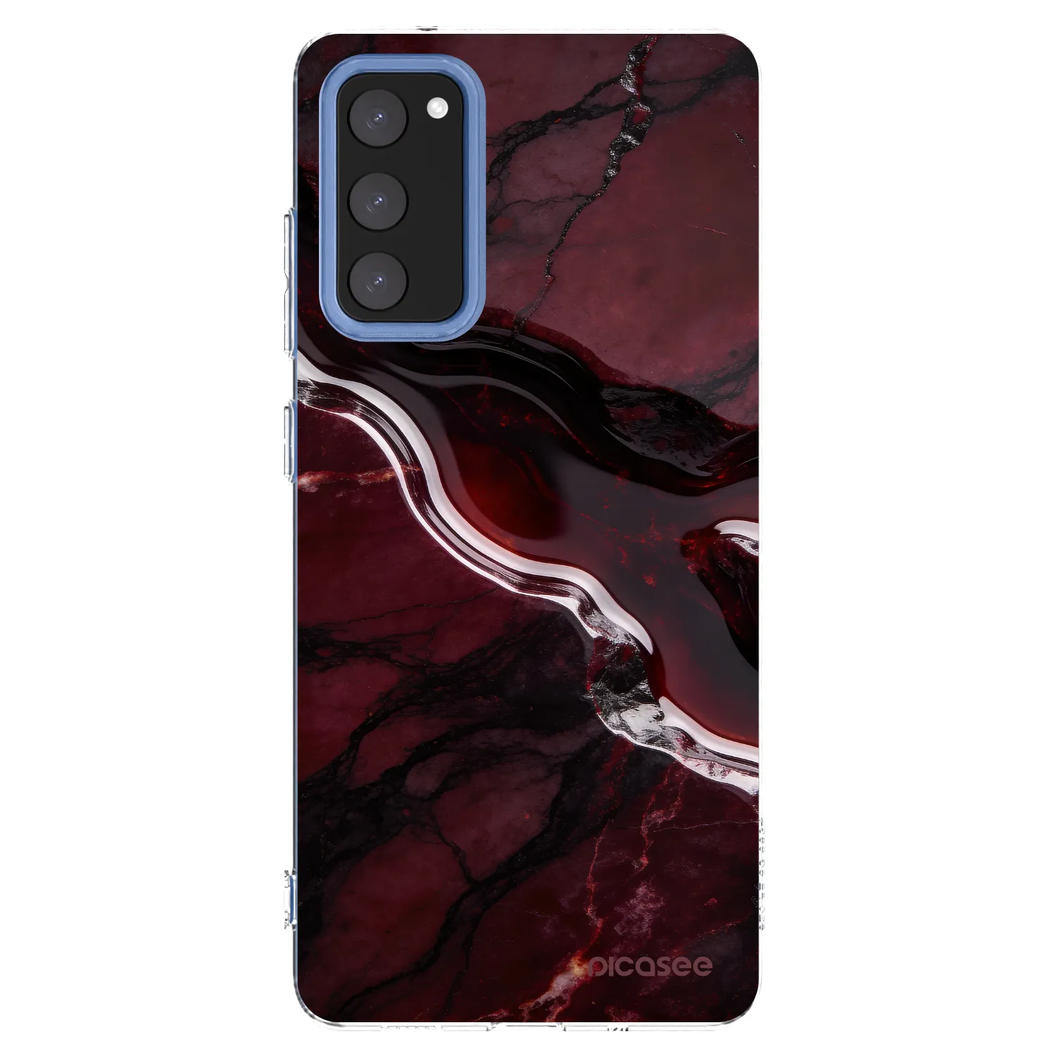Picasee silikonska prozirna maskica za Samsung Galaxy S20 FE - Cherry stone