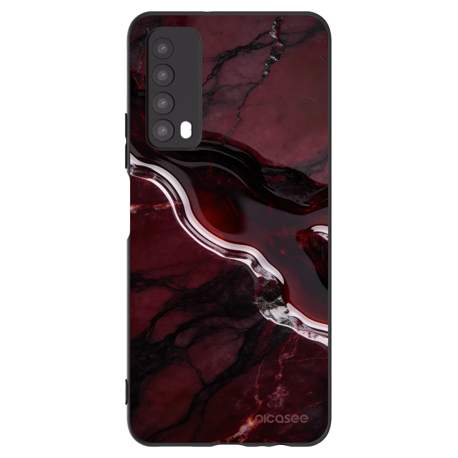 Picasee crna silikonska maskica za Huawei P Smart 2021 - Cherry stone