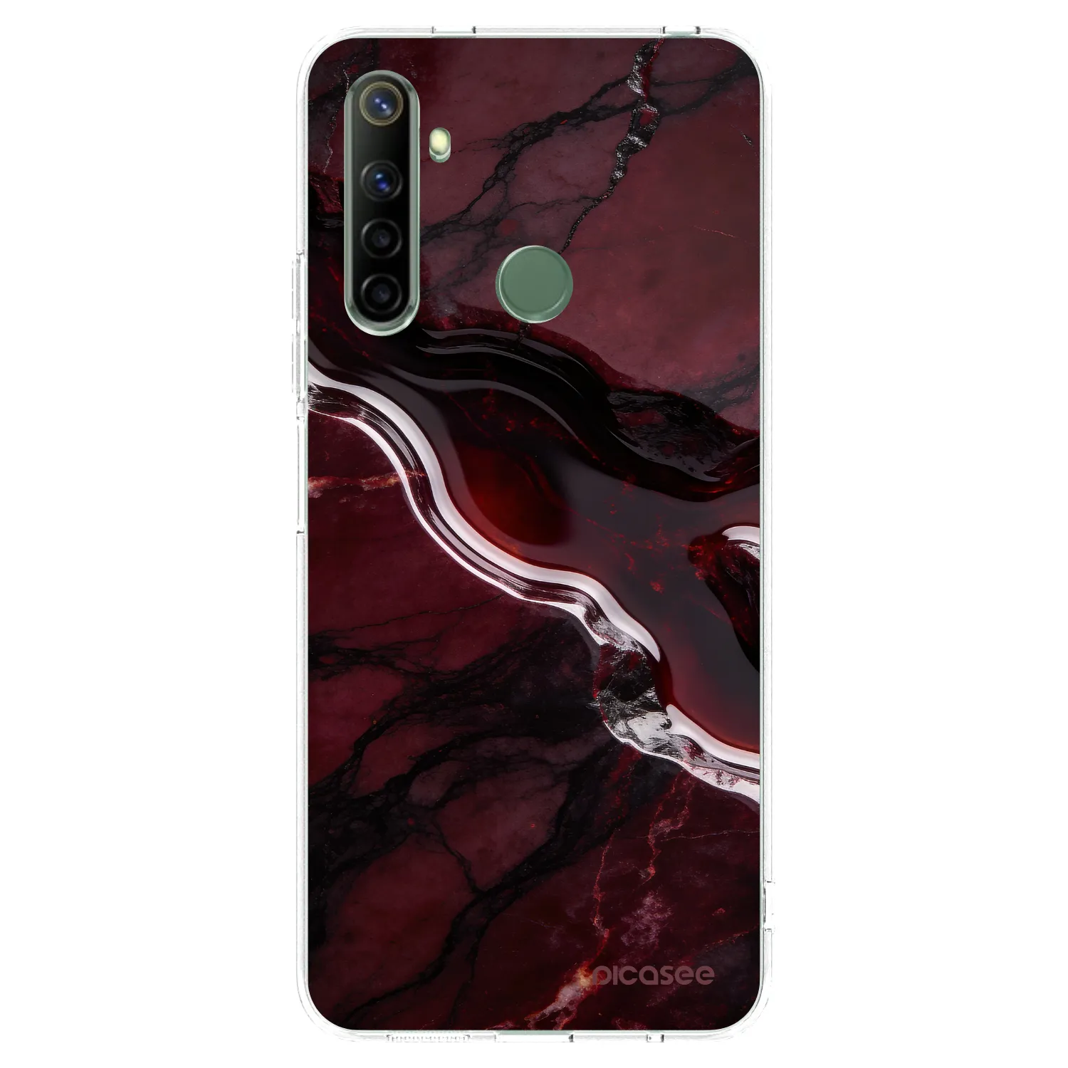 Picasee silikonska prozirna maskica za Realme 6i - Cherry stone