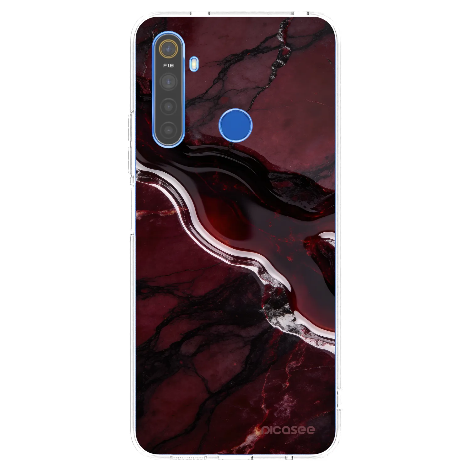 Picasee silikonska prozirna maskica za Realme 5 - Cherry stone