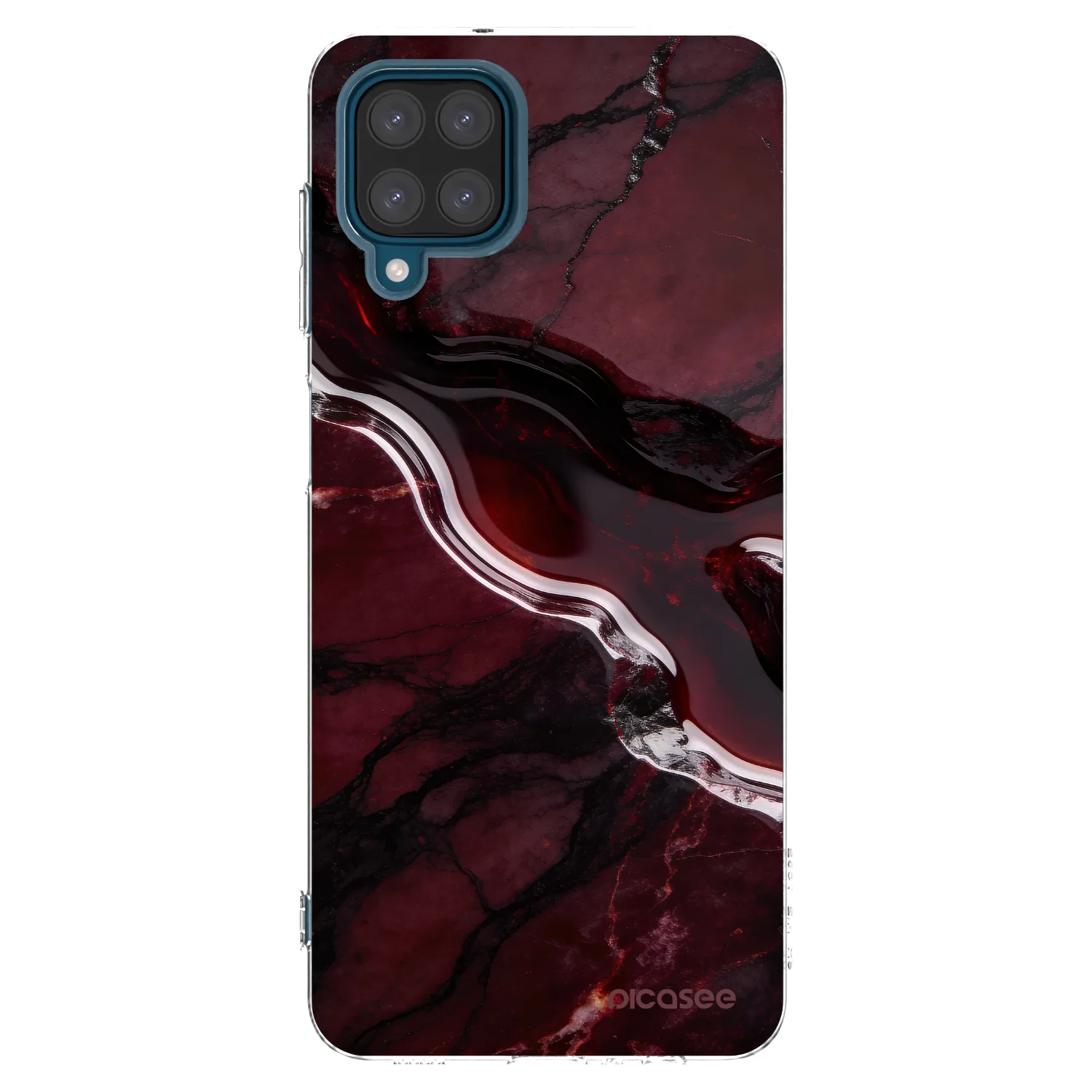 Picasee silikonska prozirna maskica za Samsung Galaxy A12 A125F - Cherry stone