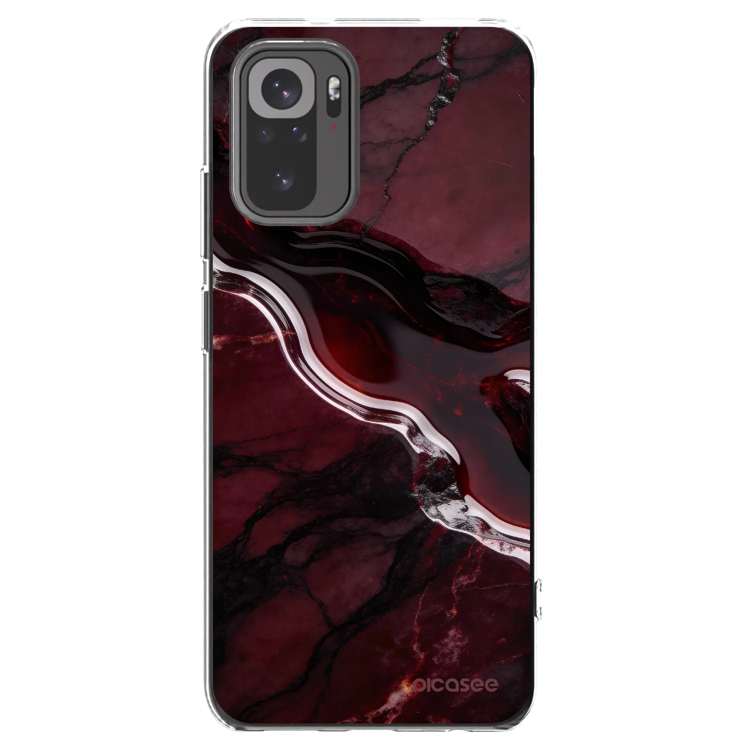Picasee silikonska prozirna maskica za Xiaomi Redmi Note 10 - Cherry stone