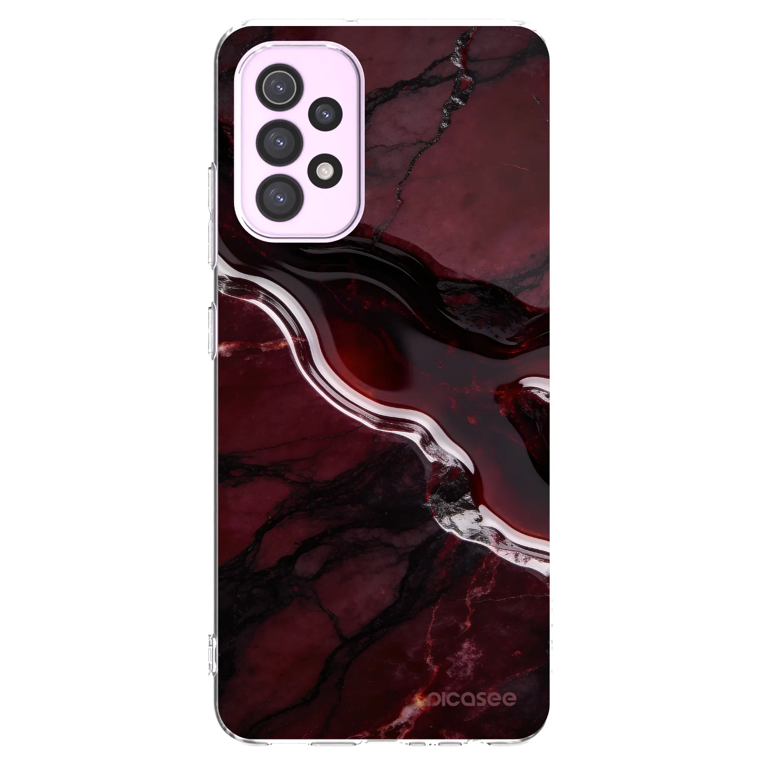 Picasee silikonska prozirna maskica za Samsung Galaxy A32 5G A326B - Cherry stone