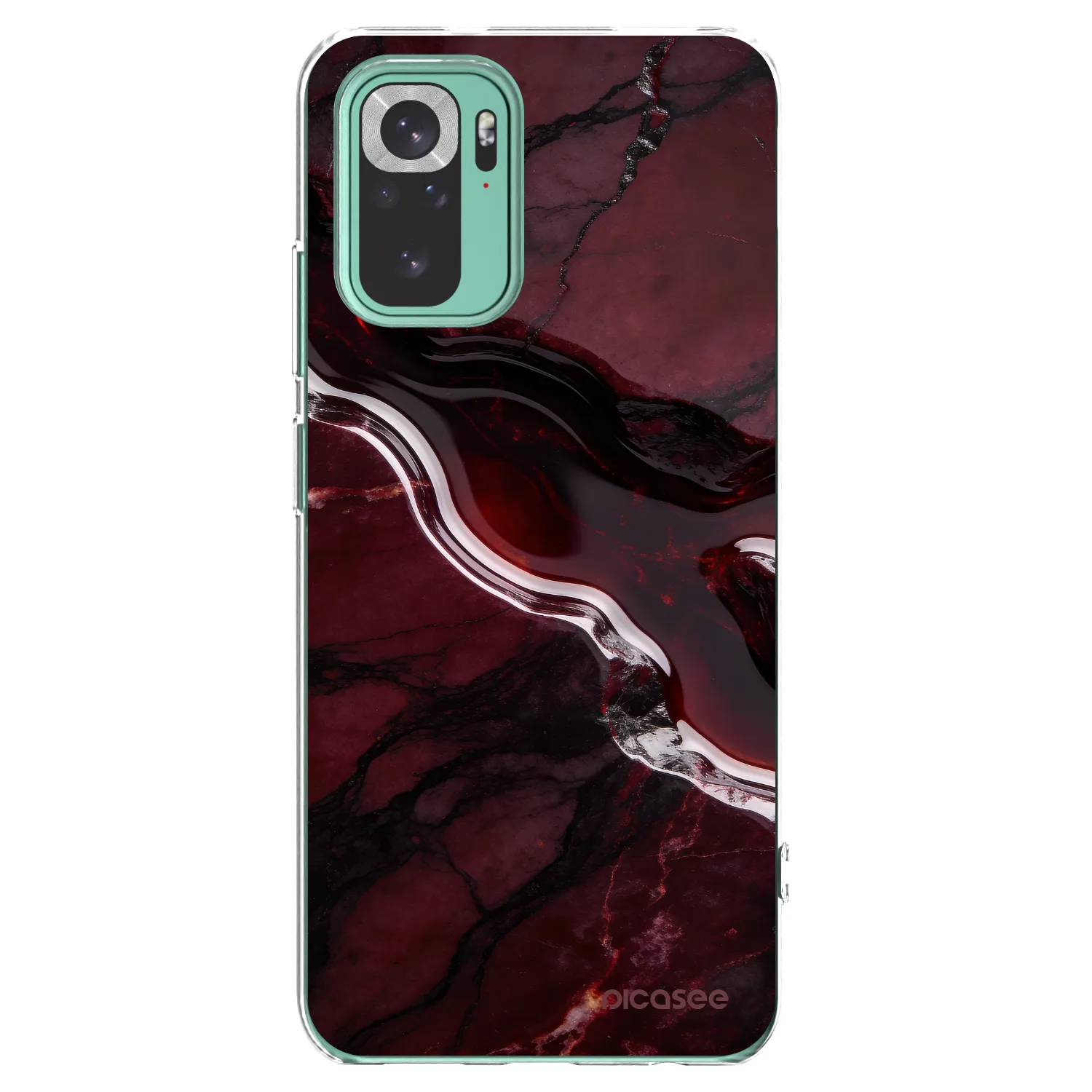 Picasee silikonska prozirna maskica za Xiaomi Redmi Note 10 Pro - Cherry stone