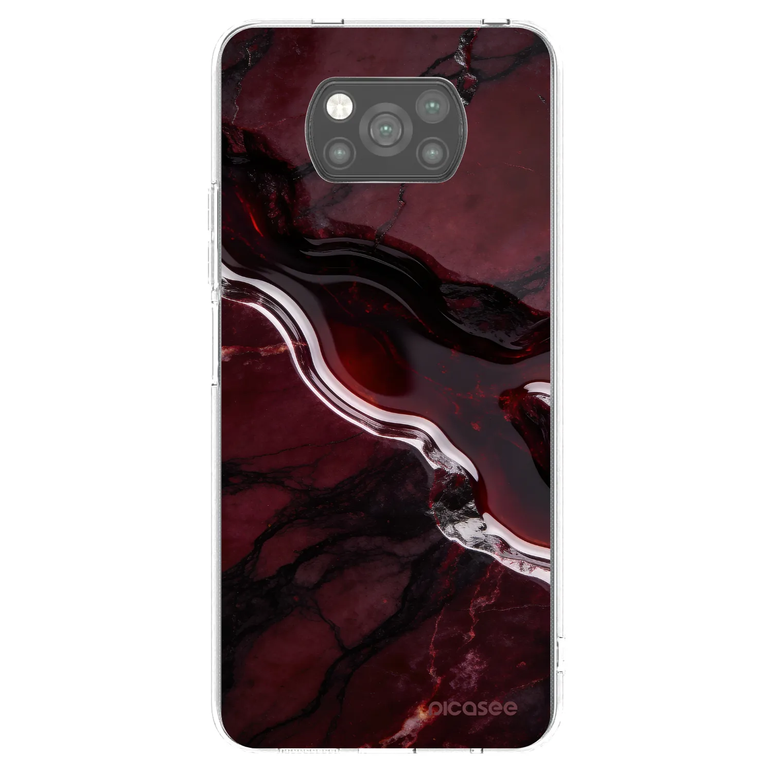 Picasee crna silikonska maskica za Xiaomi Poco X3 Pro - Cherry stone
