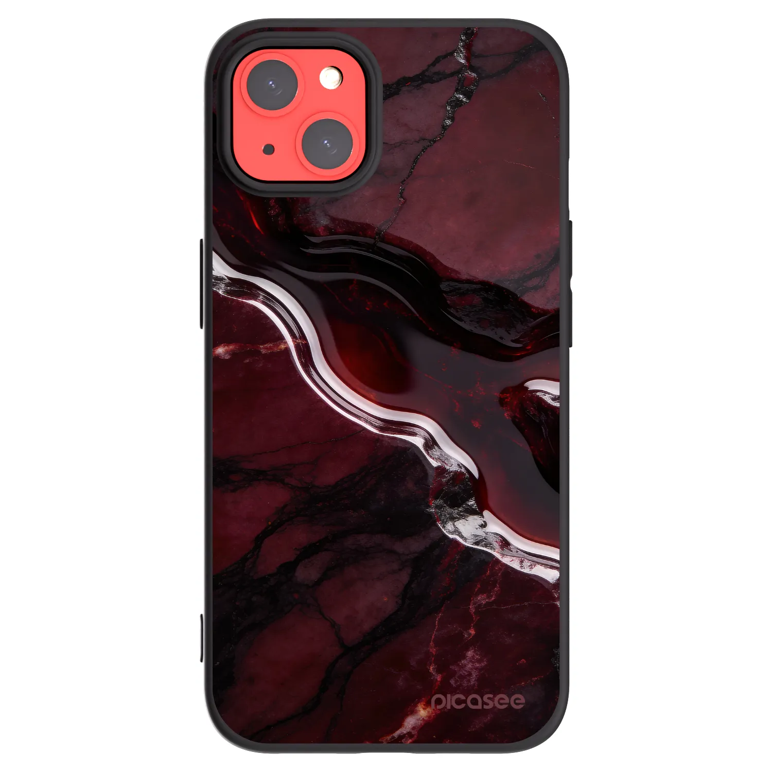 Picasee crna silikonska maskica za Apple iPhone 13 - Cherry stone