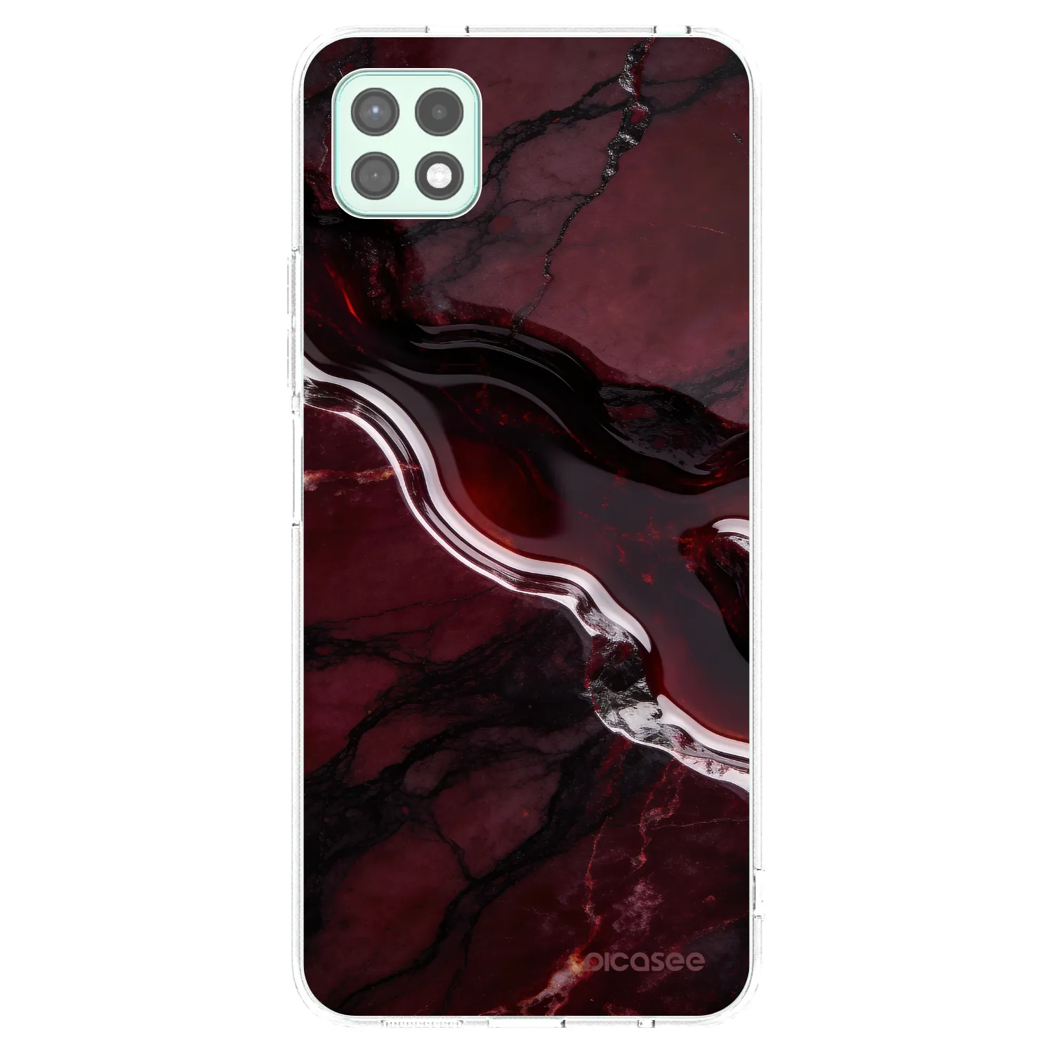 Picasee silikonska prozirna maskica za Samsung Galaxy A22 A226B 5G - Cherry stone