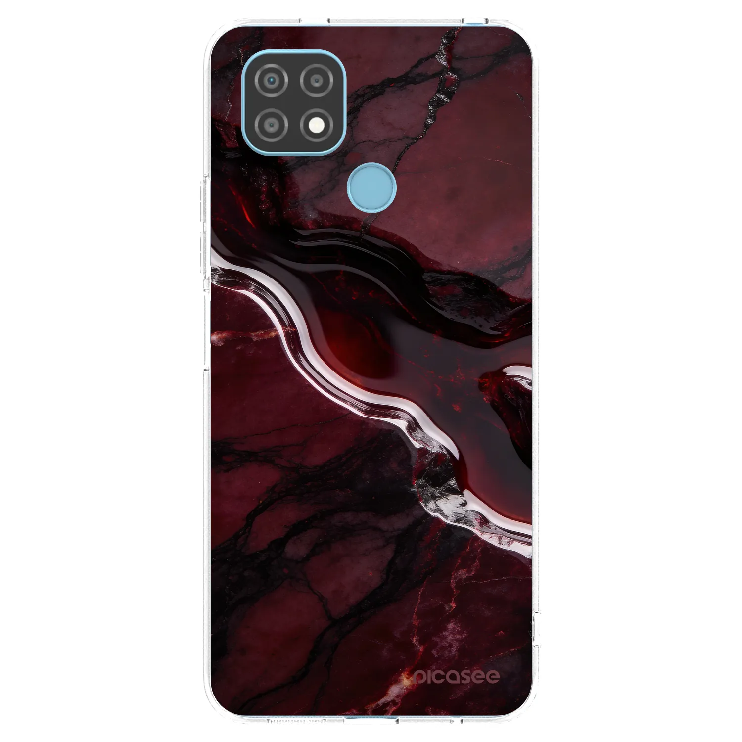 Picasee silikonska prozirna maskica za Realme C21 - Cherry stone
