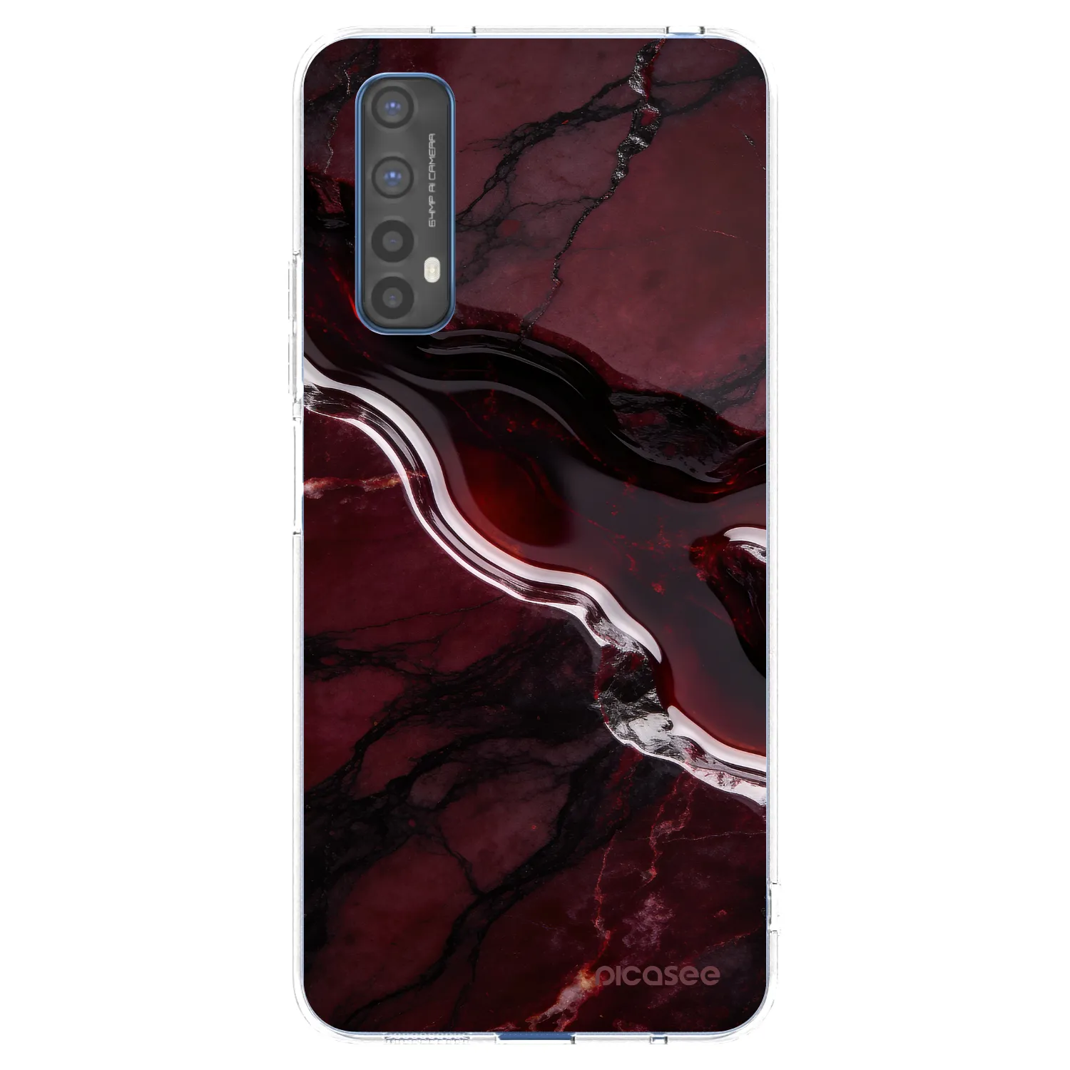 Picasee silikonska prozirna maskica za Realme 7 - Cherry stone