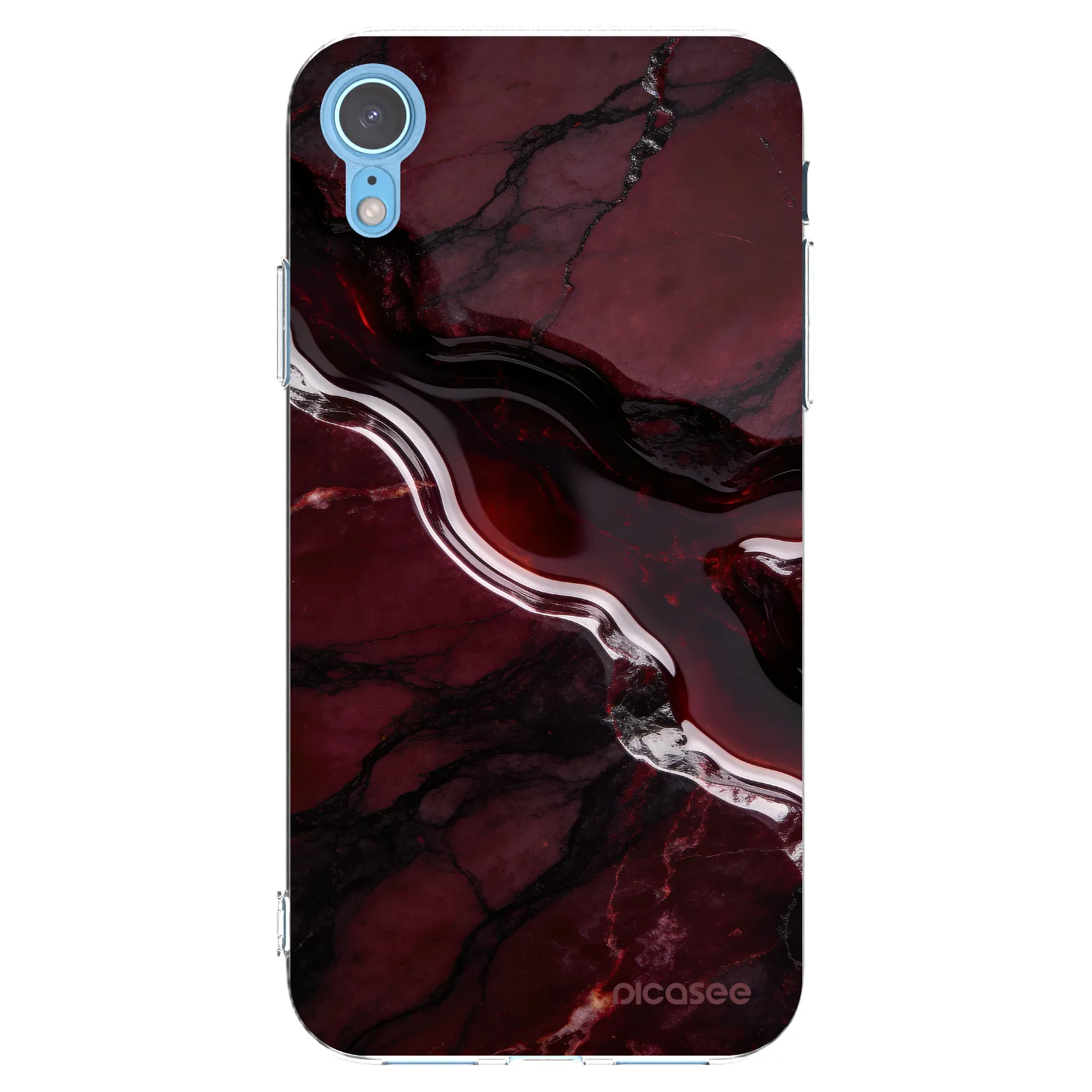 Picasee silikonska prozirna maskica za Apple iPhone XR - Cherry stone