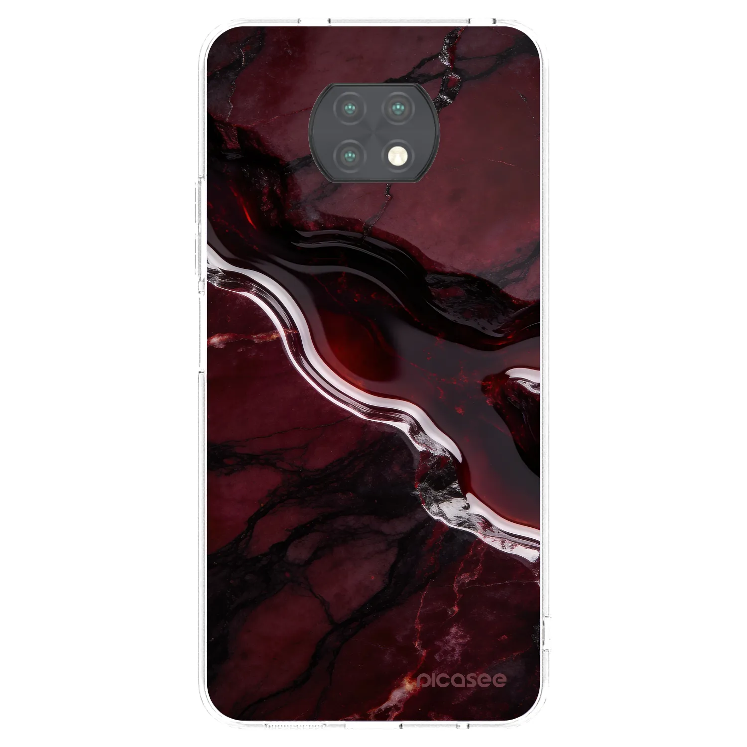Picasee silikonska prozirna maskica za Xiaomi Redmi Note 9T - Cherry stone