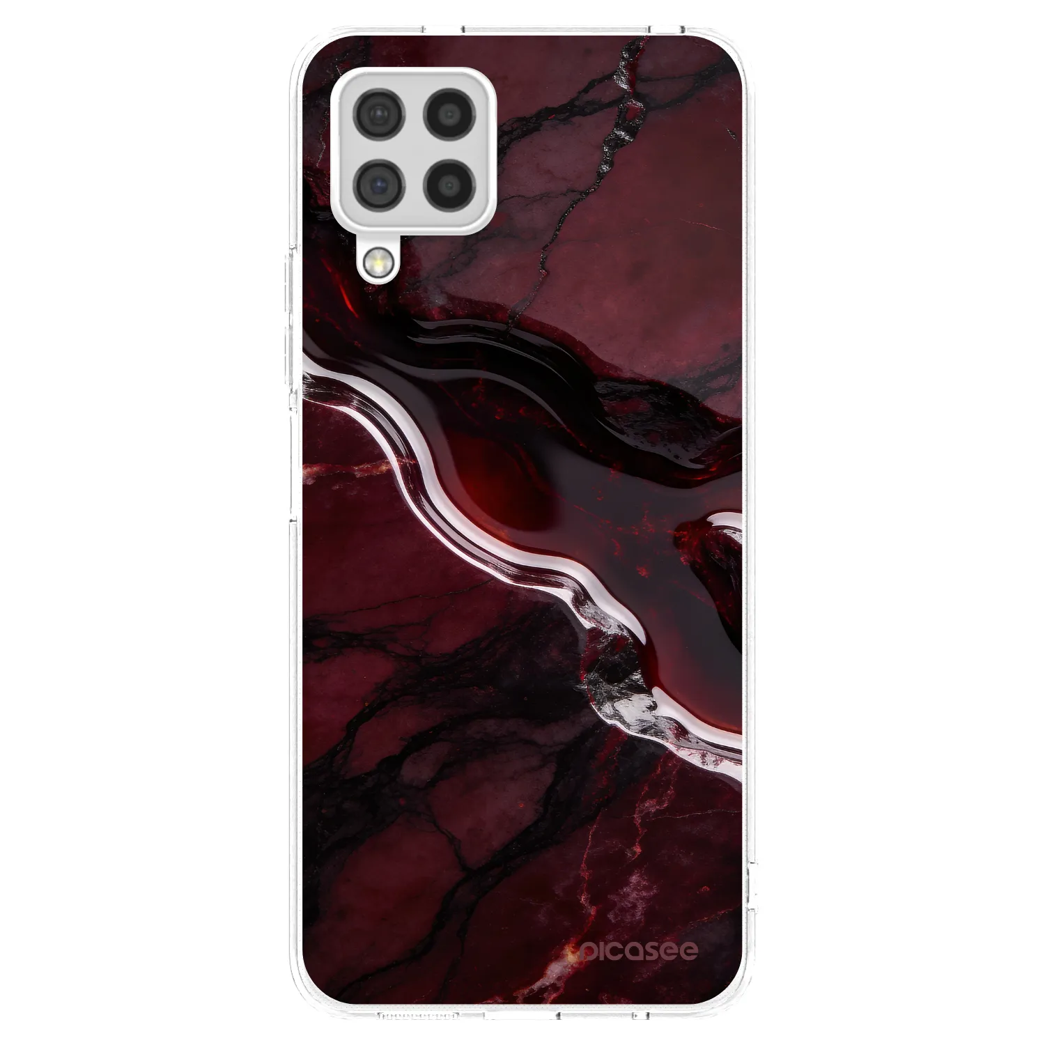 Picasee silikonska prozirna maskica za Samsung Galaxy A22 A225F 4G - Cherry stone