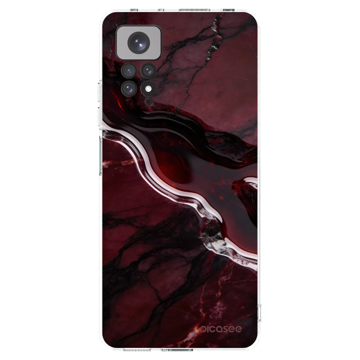 Picasee silikonska prozirna maskica za Xiaomi Redmi Note 11 - Cherry stone