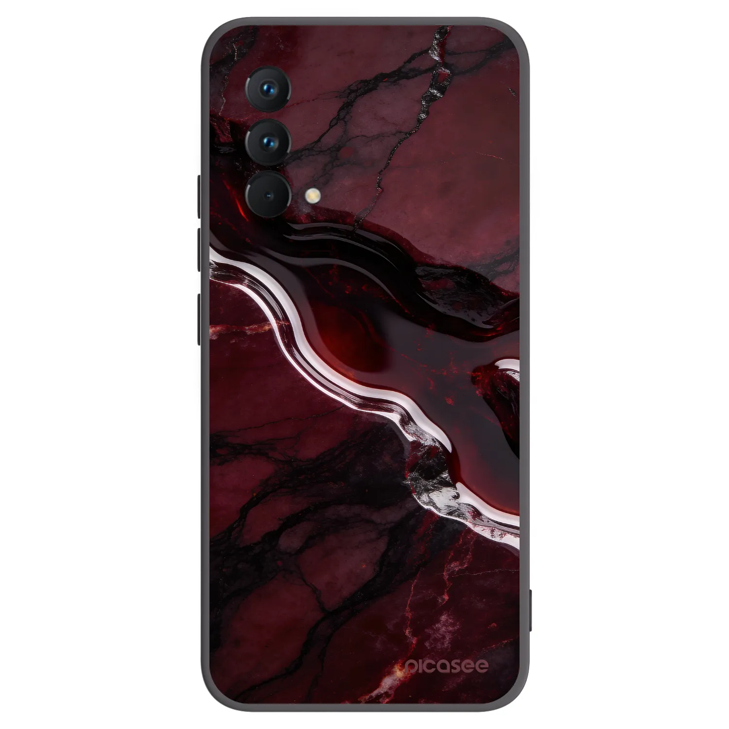 Picasee crna silikonska maskica za Realme GT Master Edition 5G - Cherry stone