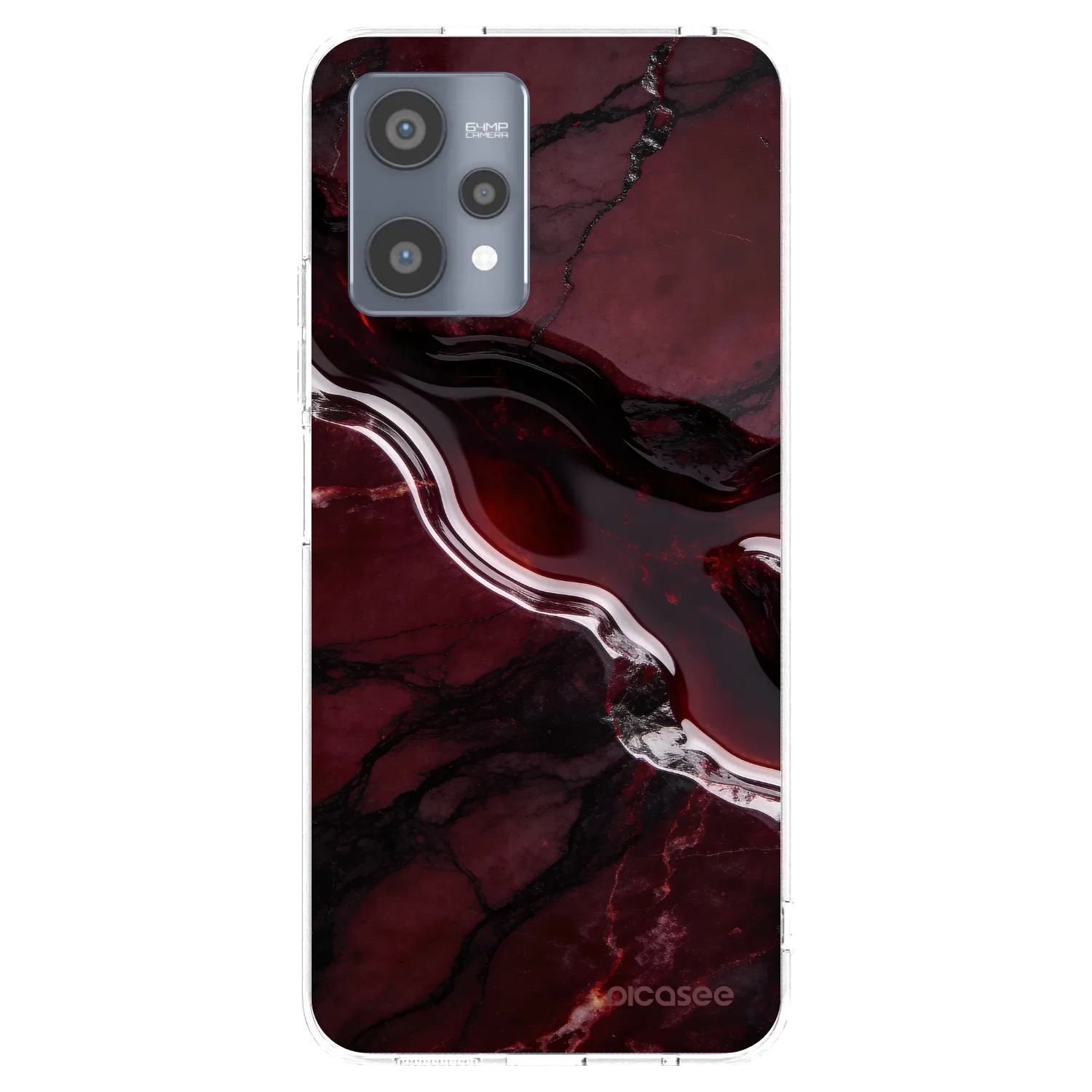 Picasee silikonska prozirna maskica za Realme 9 Pro 5G - Cherry stone