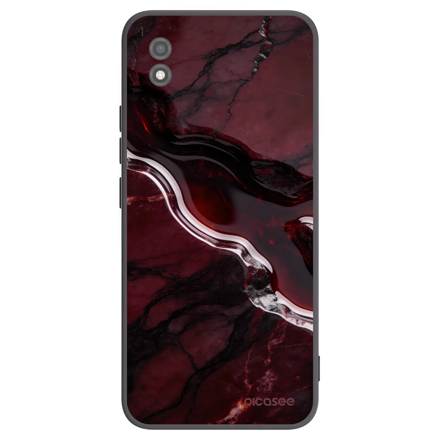 Picasee crna silikonska maskica za Realme C11 (2021) - Cherry stone