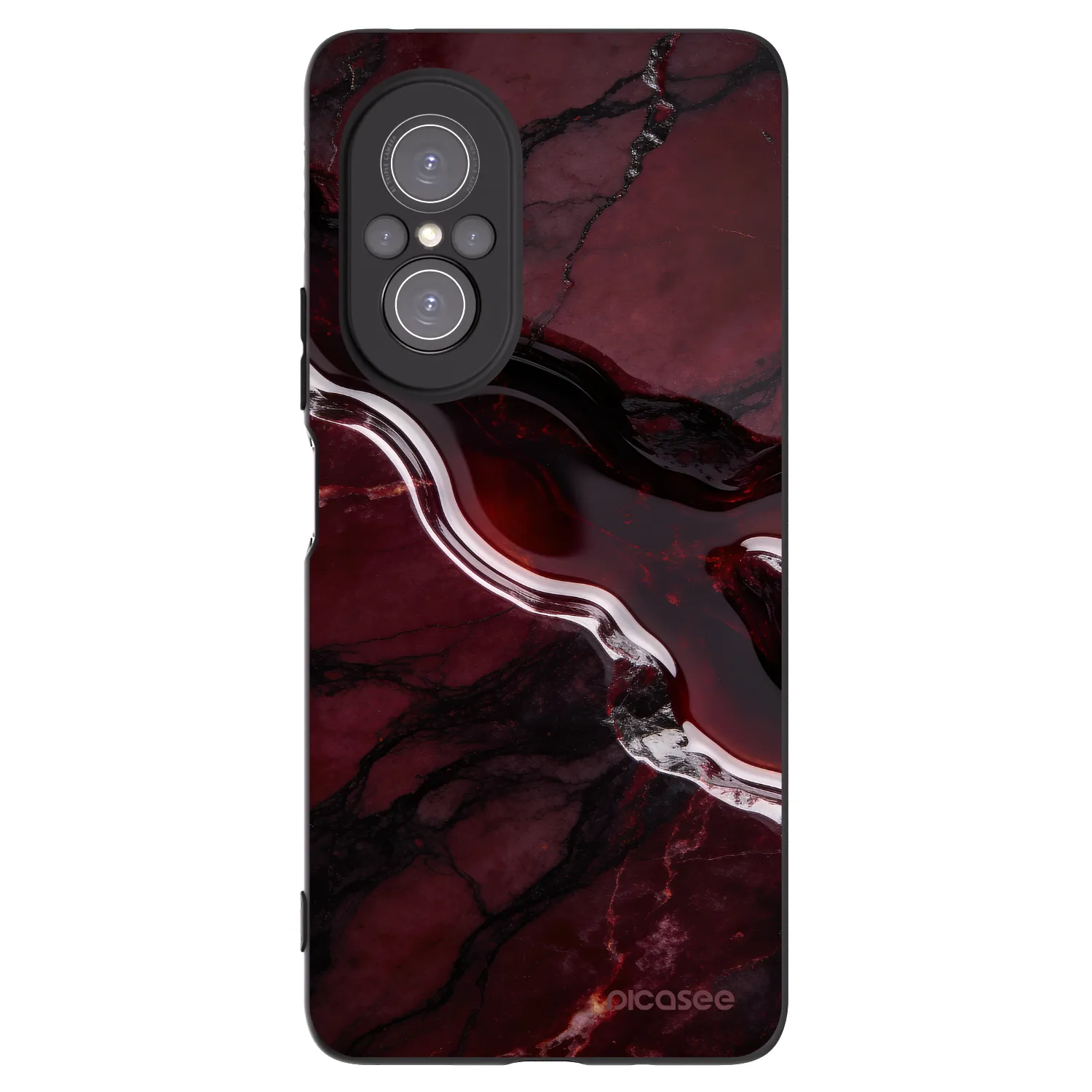 Picasee crna silikonska maskica za Huawei Nova 9 SE - Cherry stone