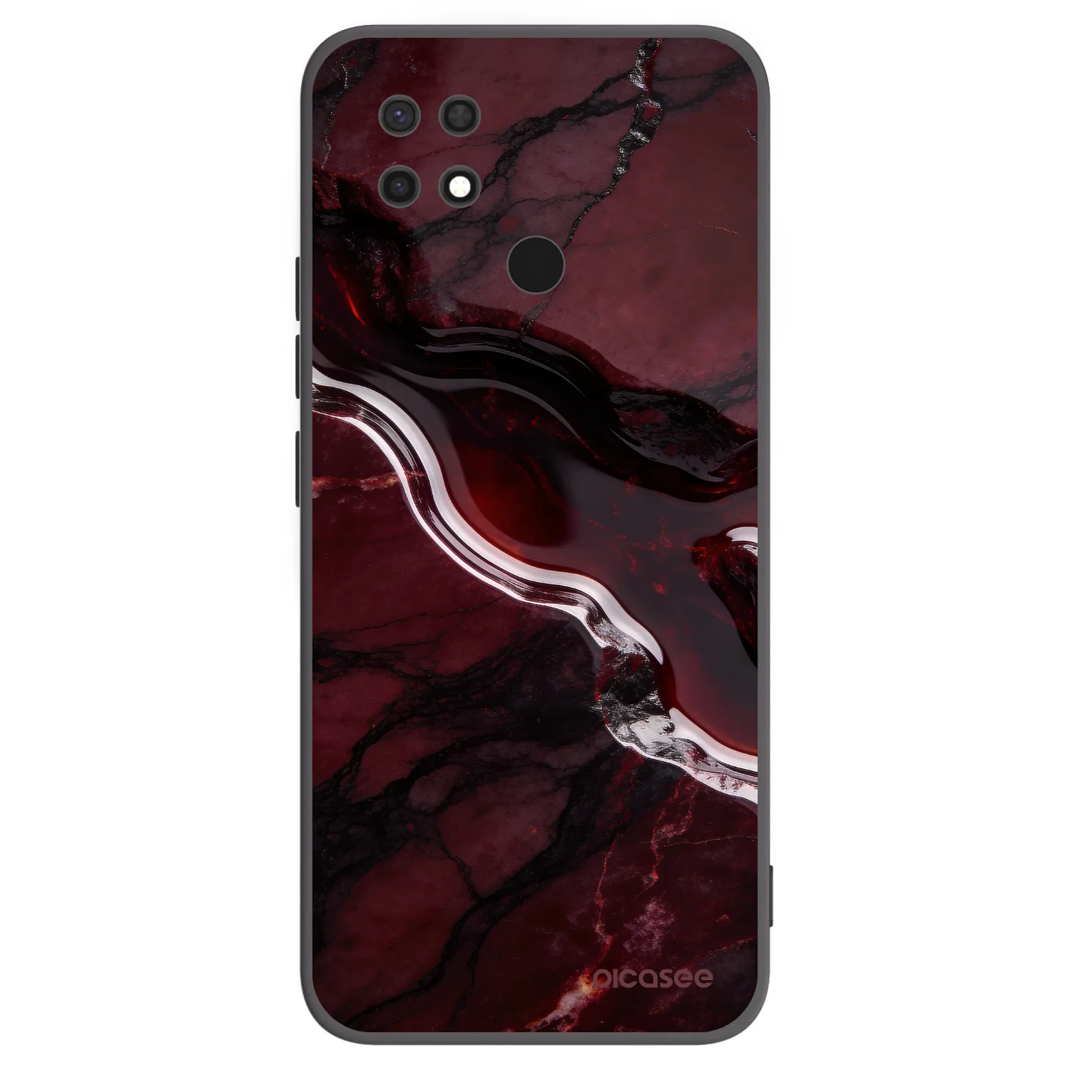 Picasee crna silikonska maskica za Xiaomi Redmi 10C - Cherry stone