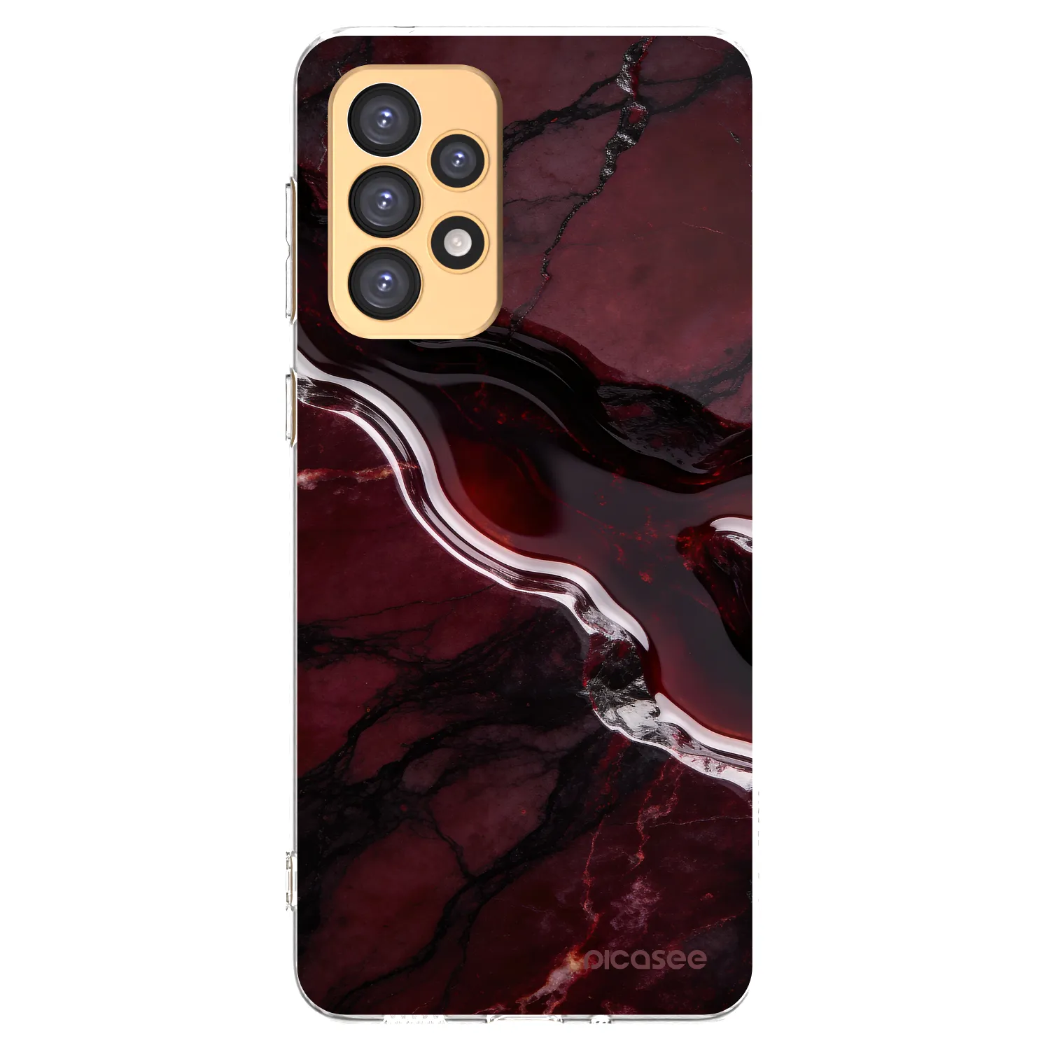 Picasee silikonska prozirna maskica za Samsung Galaxy A33 5G A336 - Cherry stone