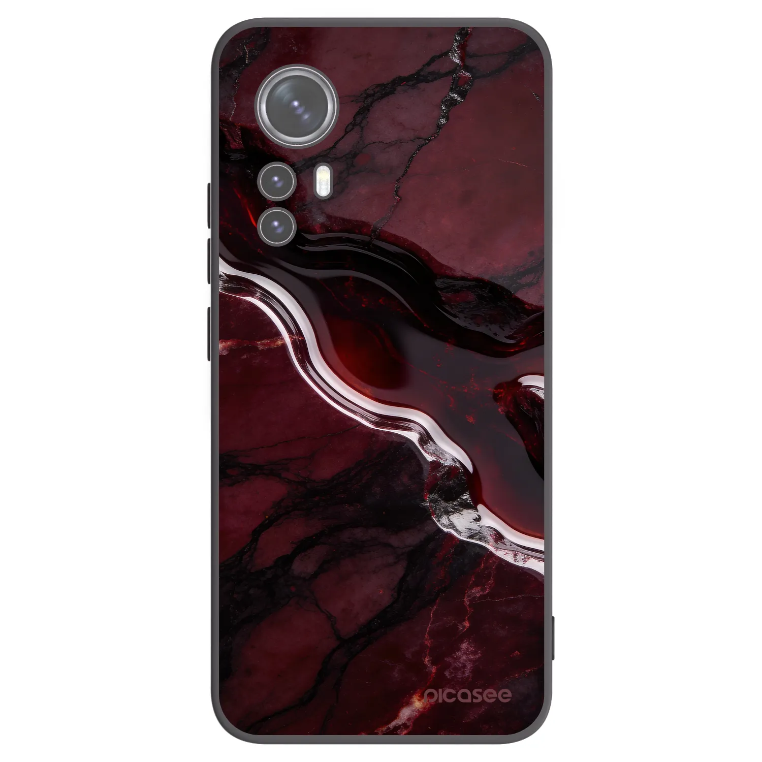 Picasee crna silikonska maskica za Xiaomi 12X - Cherry stone