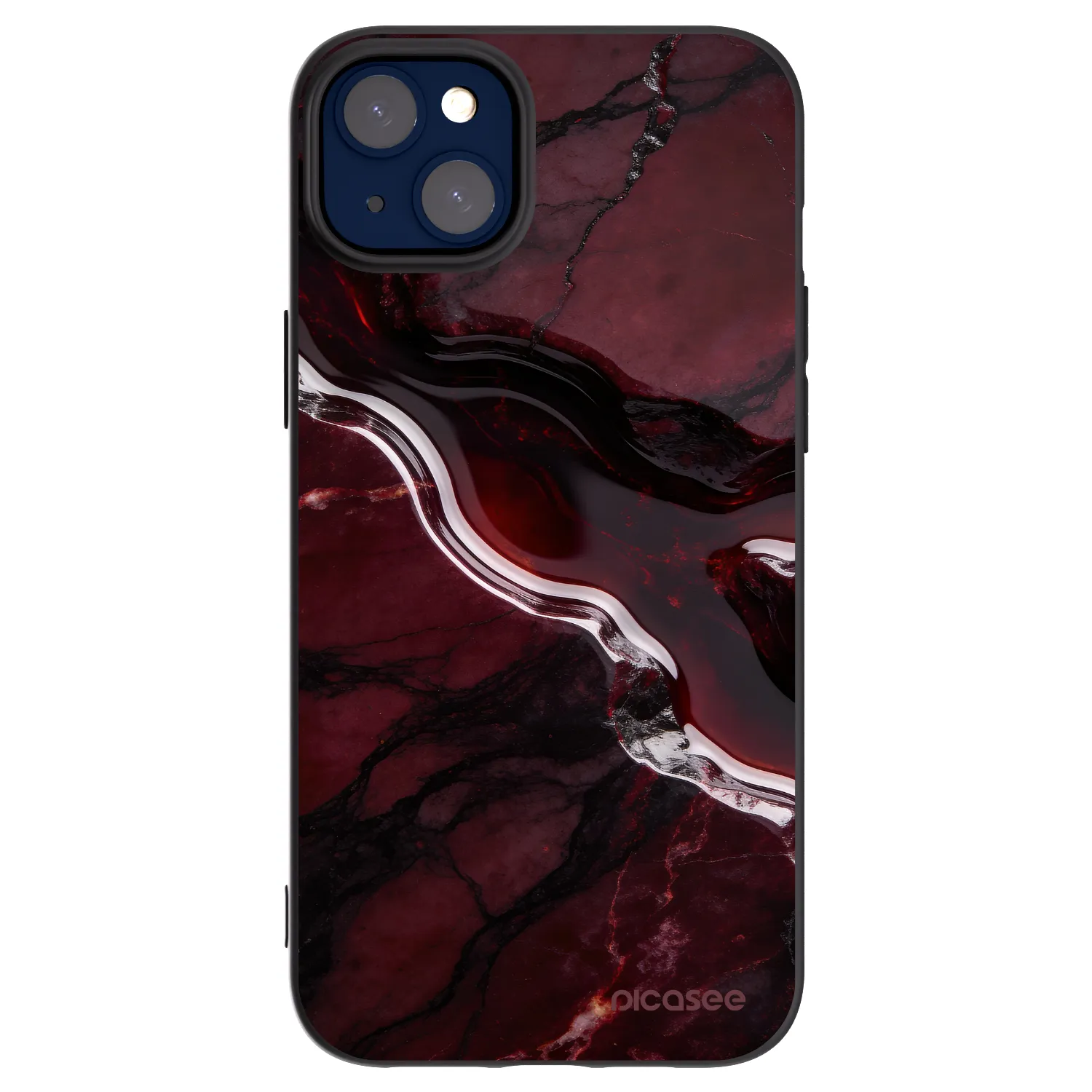 Picasee crna silikonska maskica za Apple iPhone 14 Plus - Cherry stone