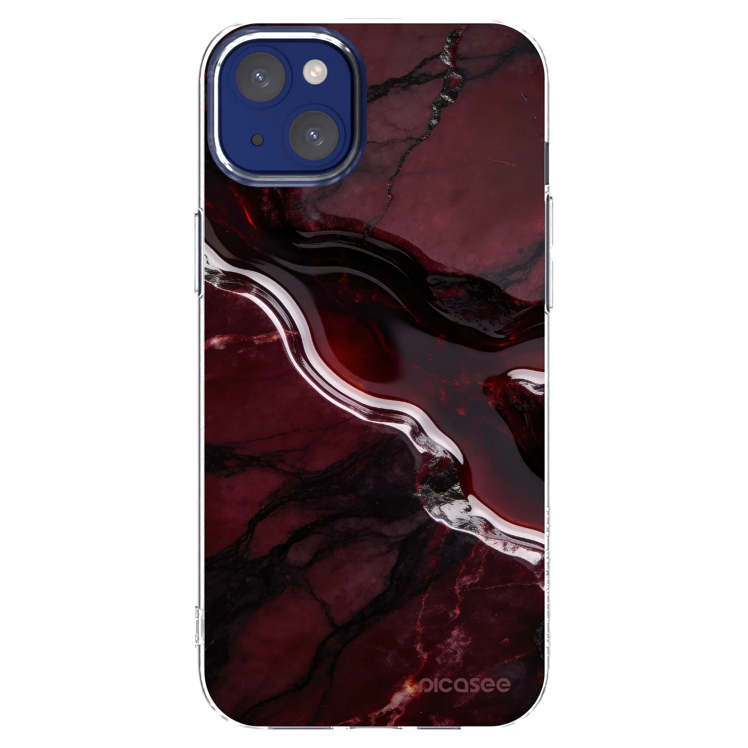 Picasee silikonska prozirna maskica za Apple iPhone 14 Plus - Cherry stone