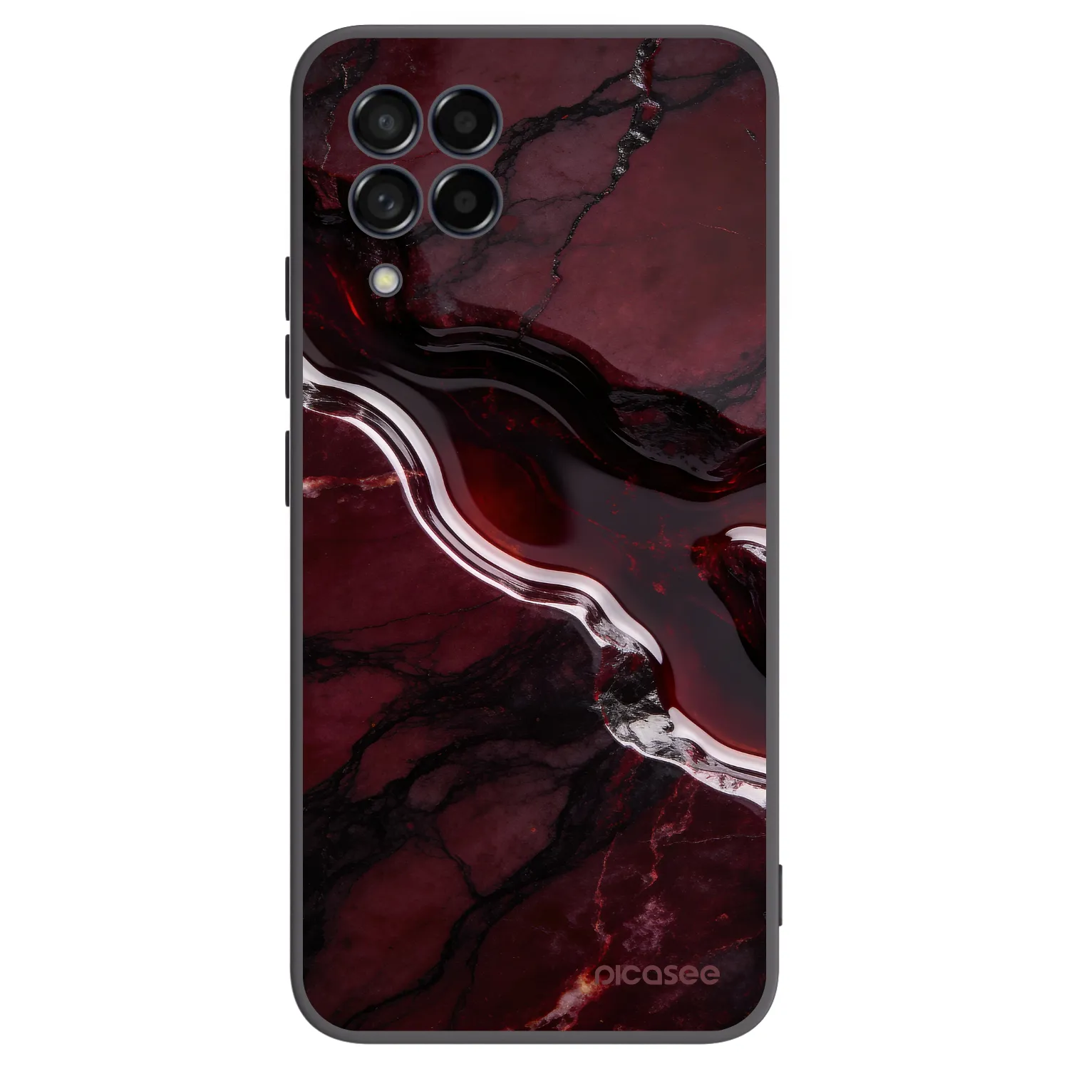 Picasee crna silikonska maskica za Samsung Galaxy M53 5G - Cherry stone