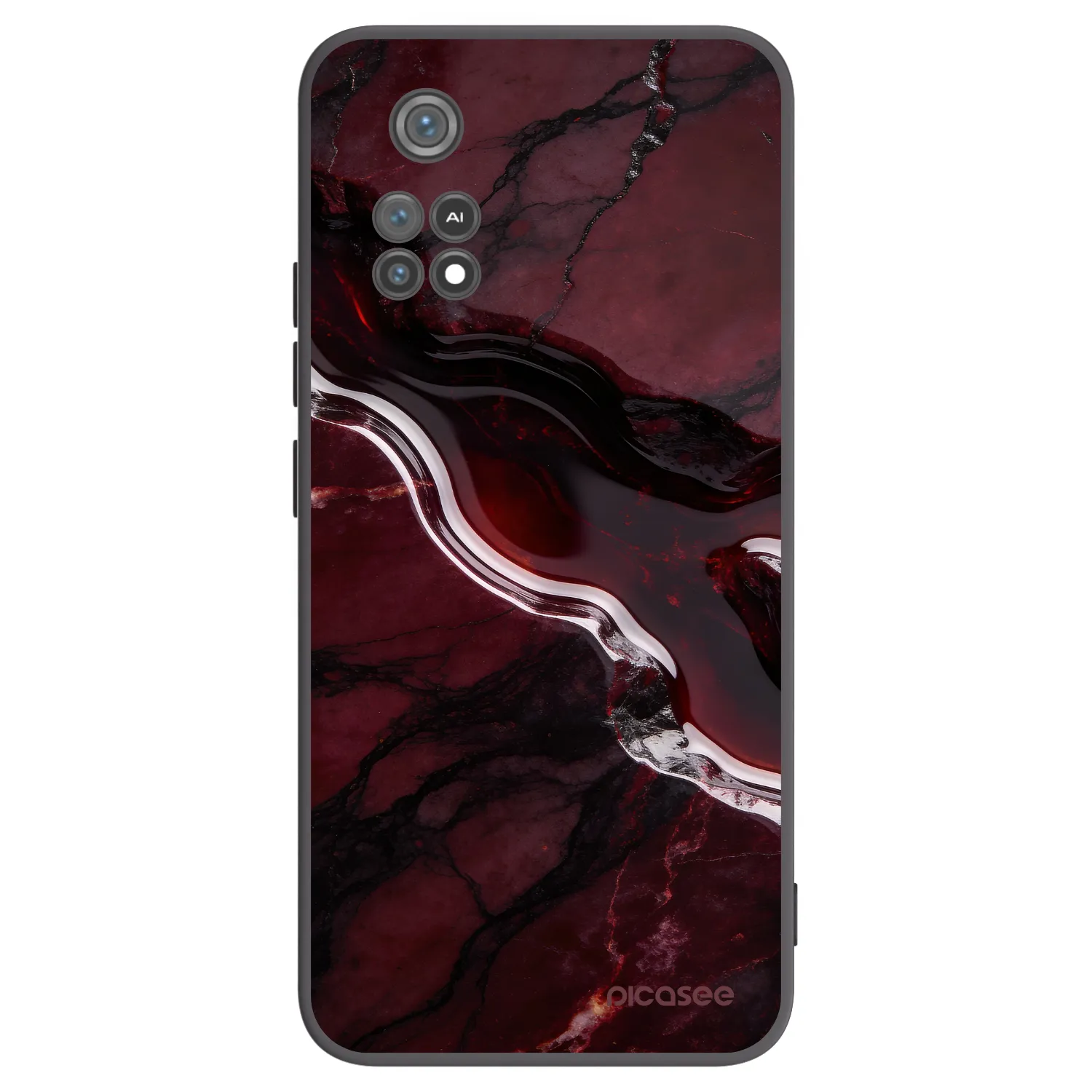 Picasee crna silikonska maskica za Xiaomi Poco M4 Pro - Cherry stone