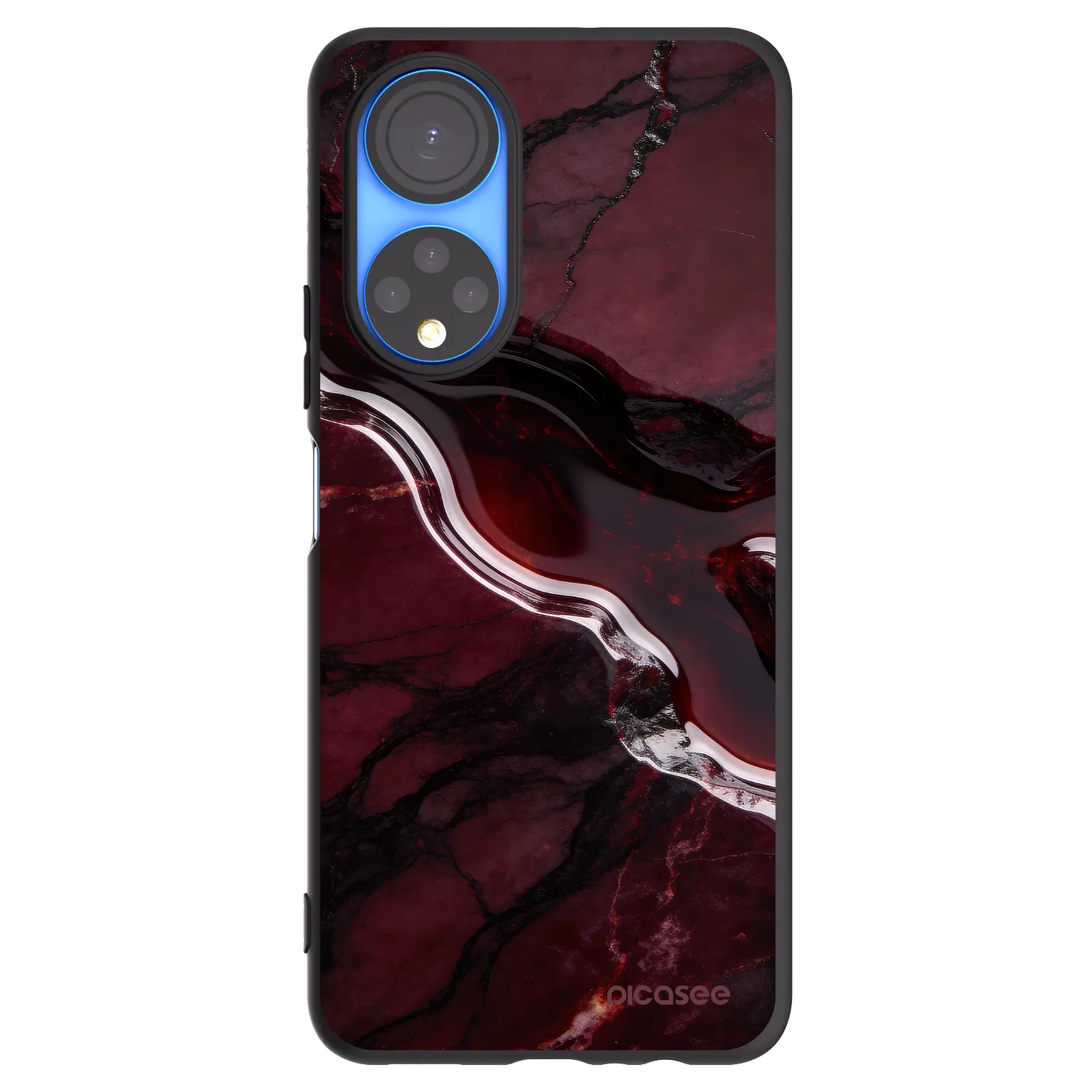 Picasee crna silikonska maskica za Honor X7 - Cherry stone