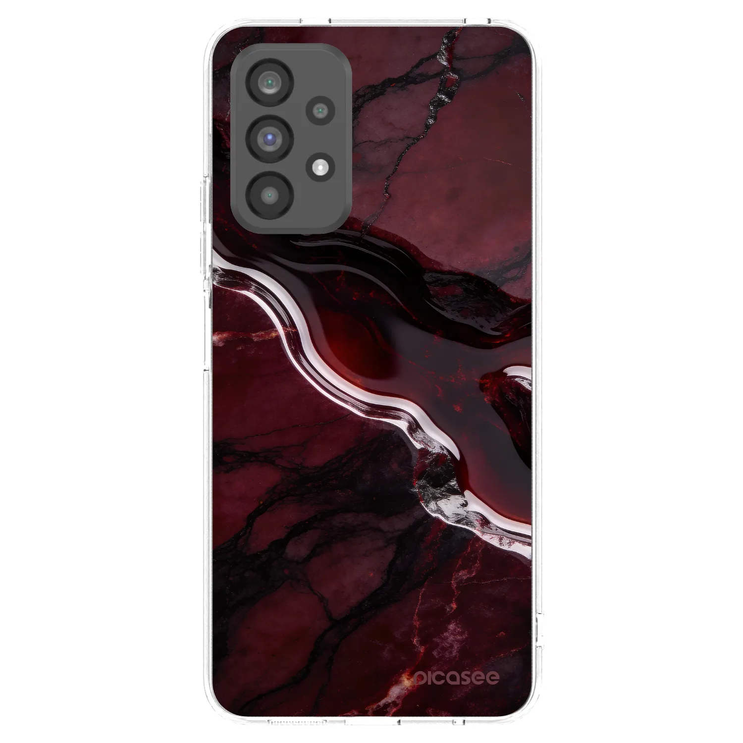 Picasee silikonska prozirna maskica za Samsung Galaxy A73 5G - Cherry stone