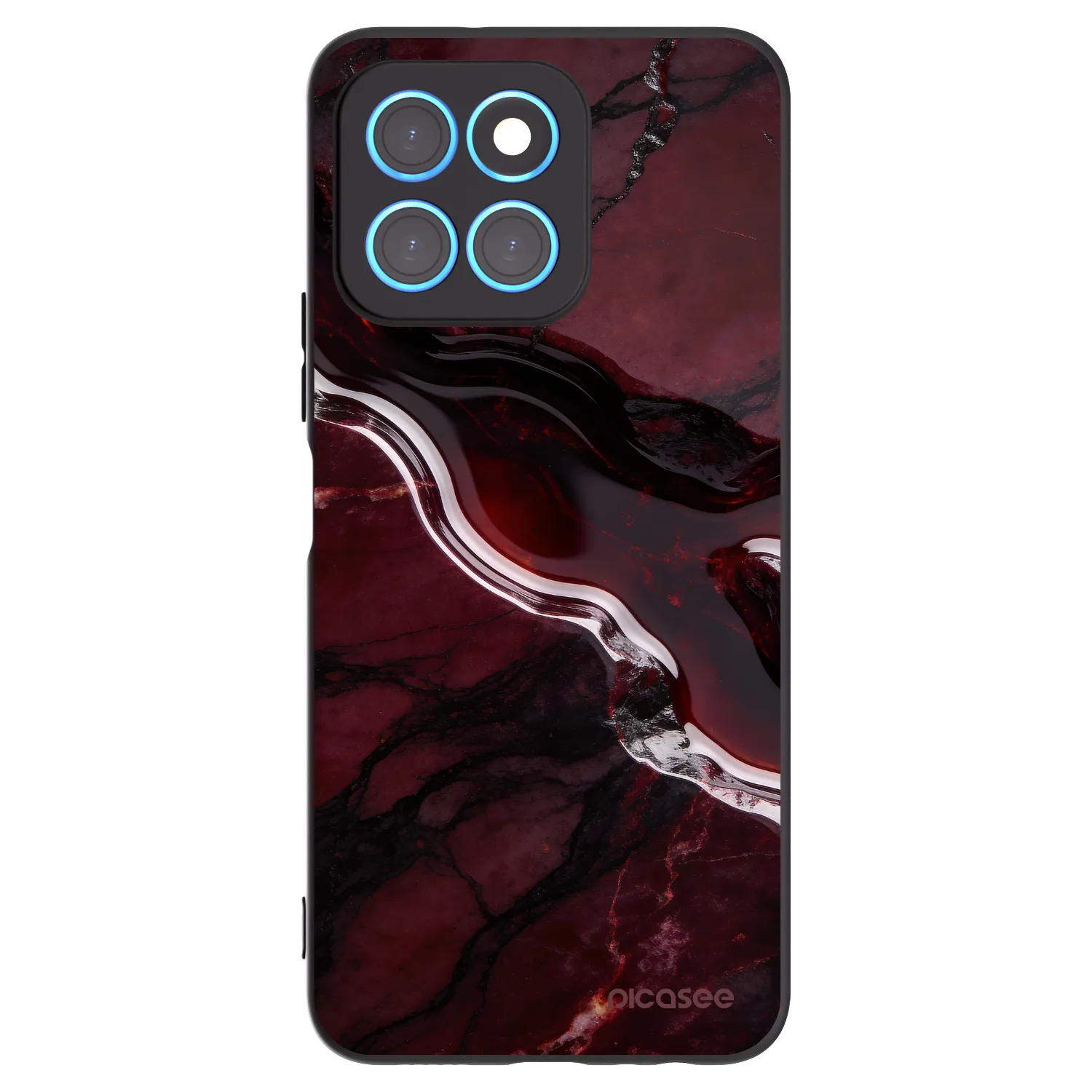 Picasee crna silikonska maskica za Honor X6 - Cherry stone