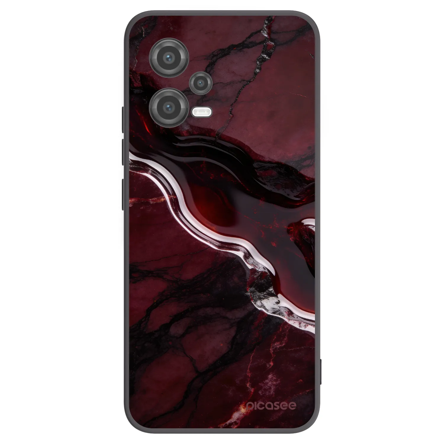 Picasee crna silikonska maskica za Xiaomi Poco X5 - Cherry stone