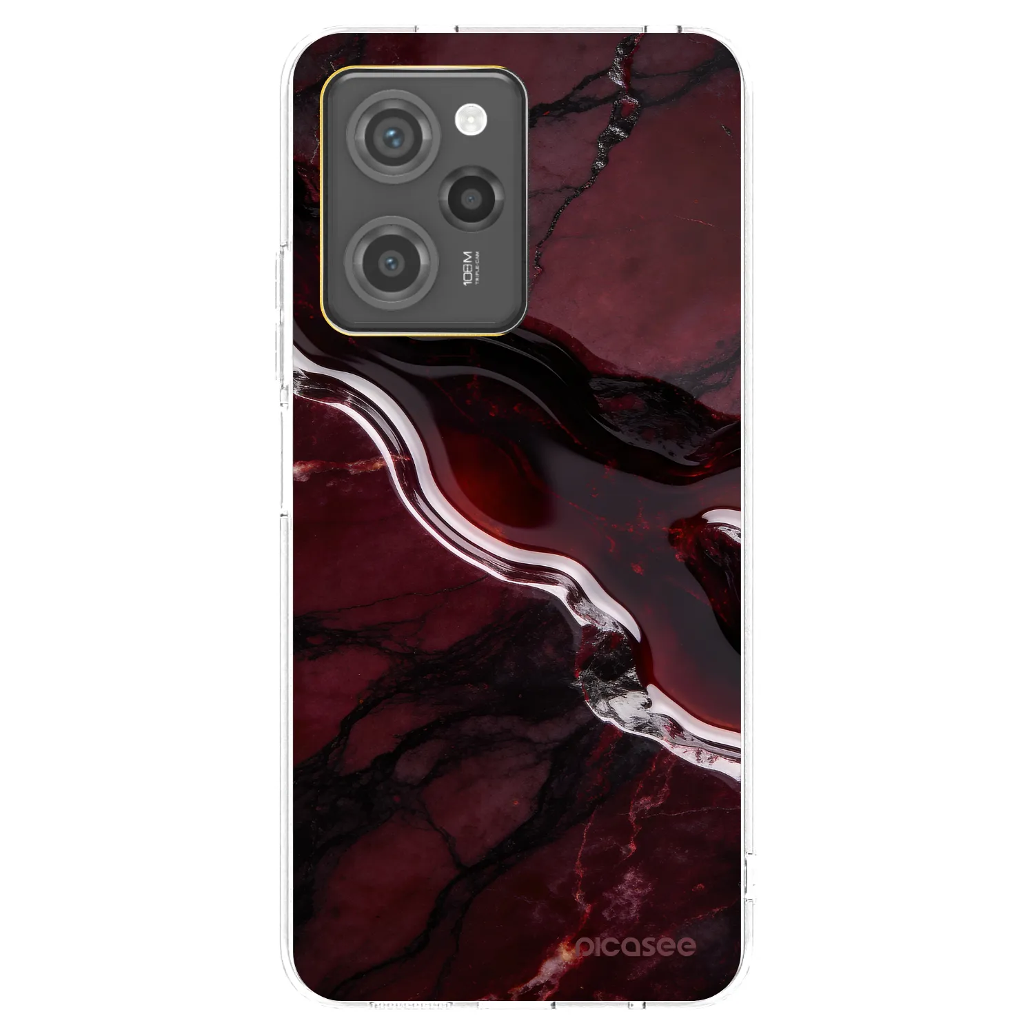 Picasee crna silikonska maskica za Xiaomi Poco X5 Pro - Cherry stone