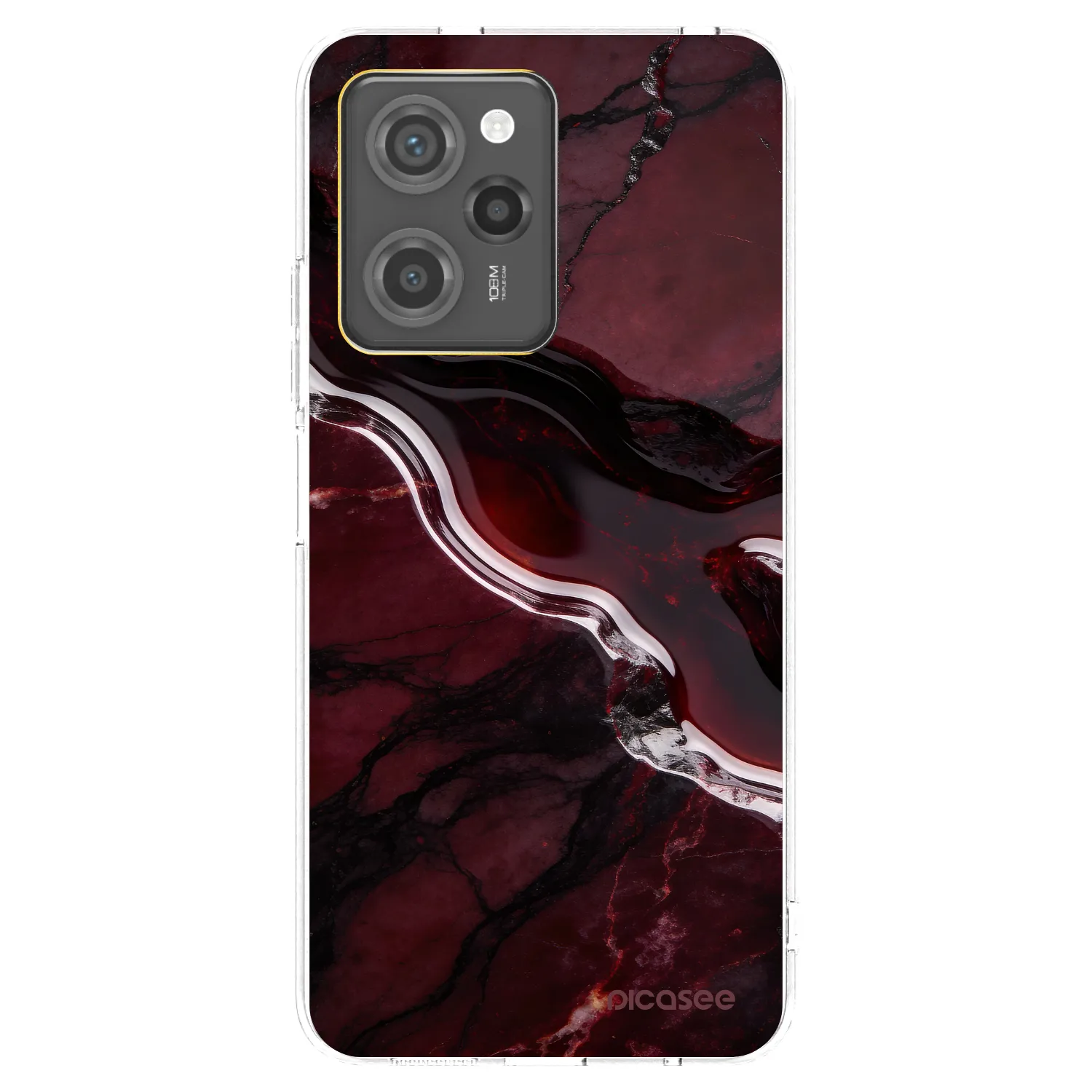 Picasee silikonska prozirna maskica za Xiaomi Poco X5 Pro - Cherry stone