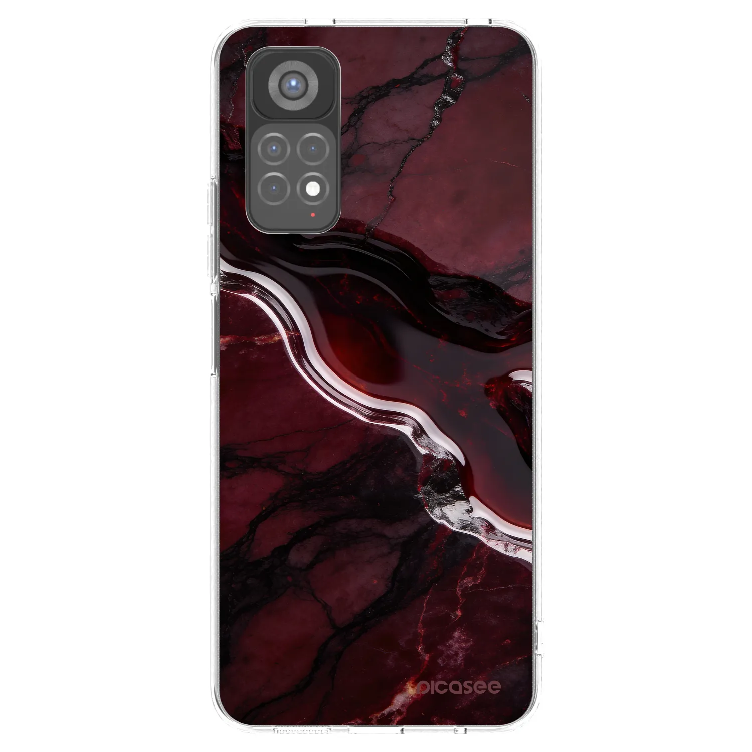 Picasee silikonska prozirna maskica za Xiaomi Redmi Note 11S 5G - Cherry stone