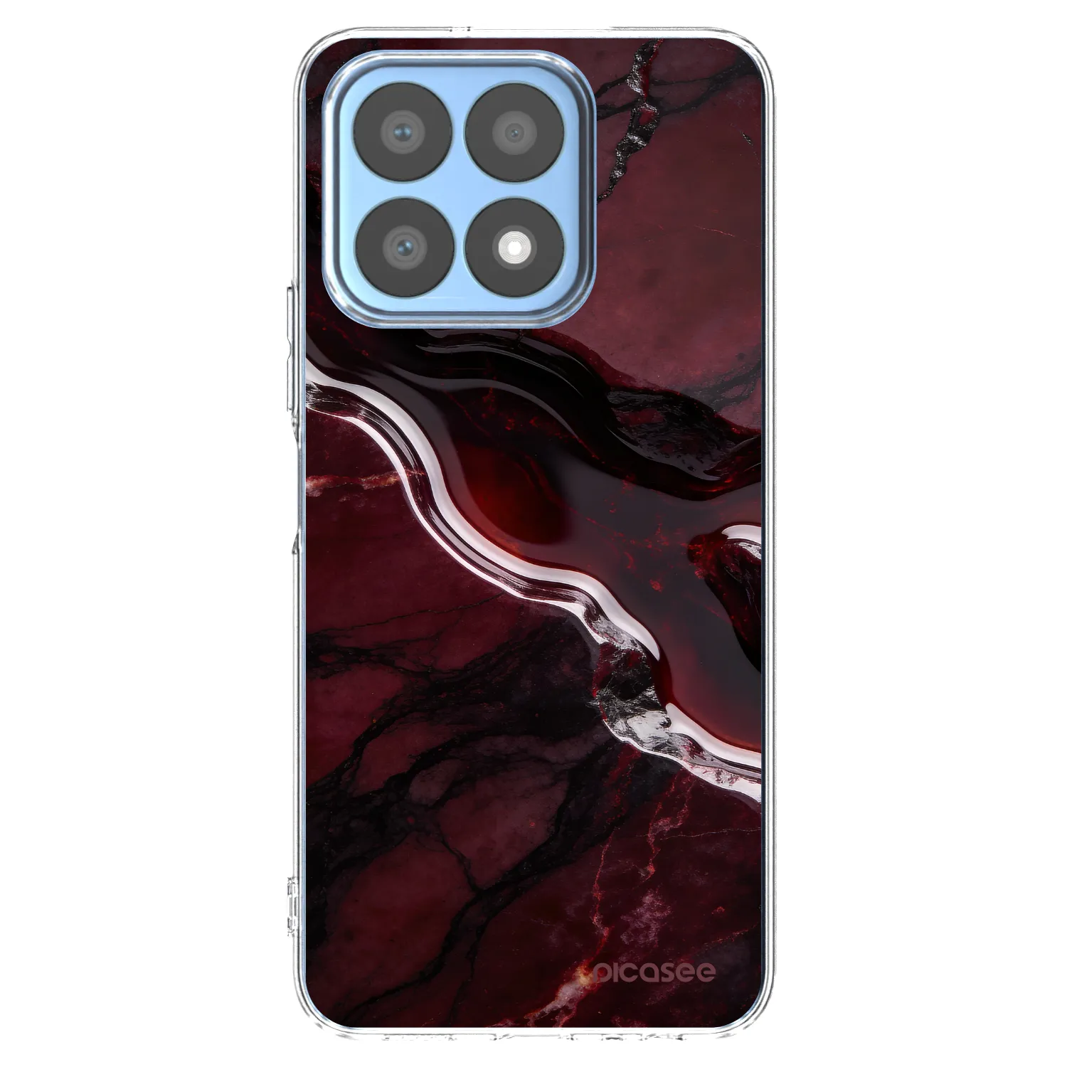 Picasee silikonska prozirna maskica za Honor X8a - Cherry stone
