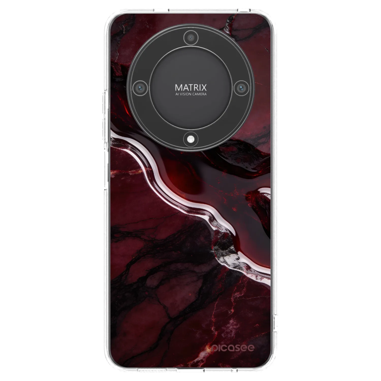 Picasee silikonska prozirna maskica za Honor Magic5 Lite 5G - Cherry stone