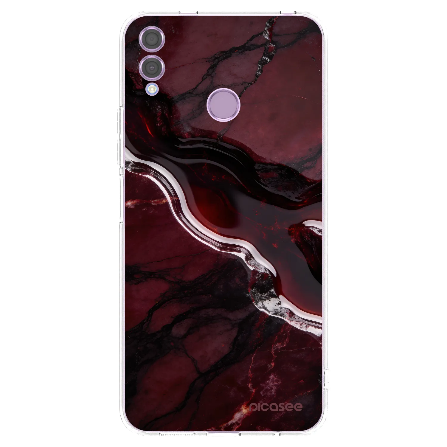 Picasee silikonska prozirna maskica za Honor 8X - Cherry stone